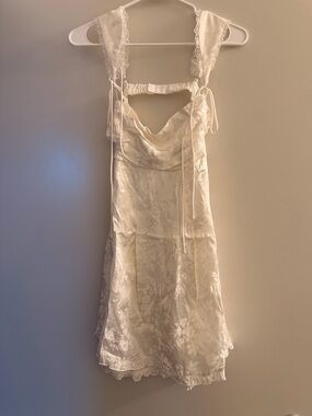 For Love & Lemons Ivory Floral Jacquard Dress